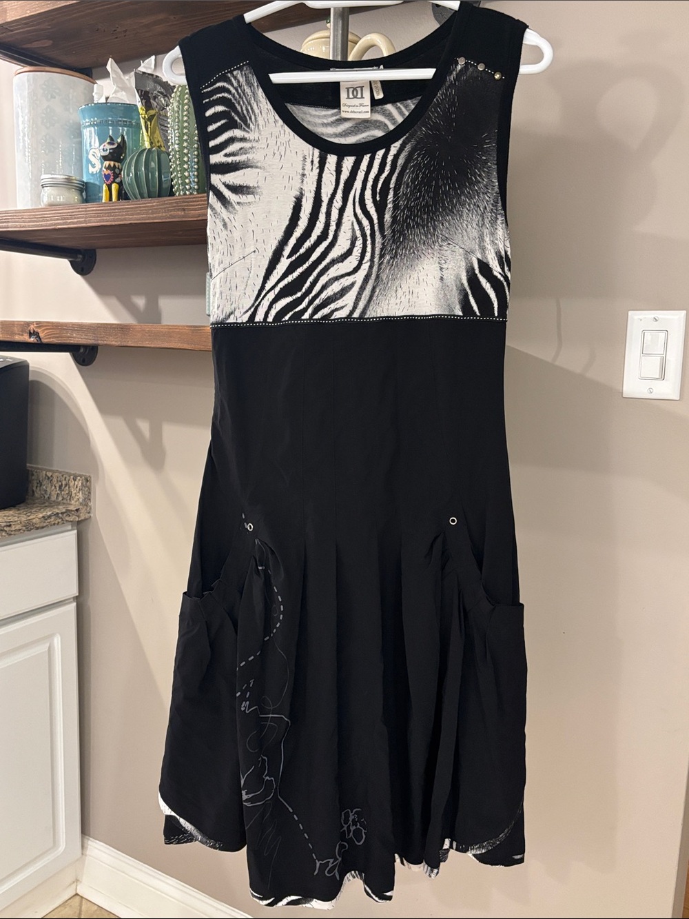 Dzhavael Couture Statement Utility Dress 🖤🤍 | Size Small